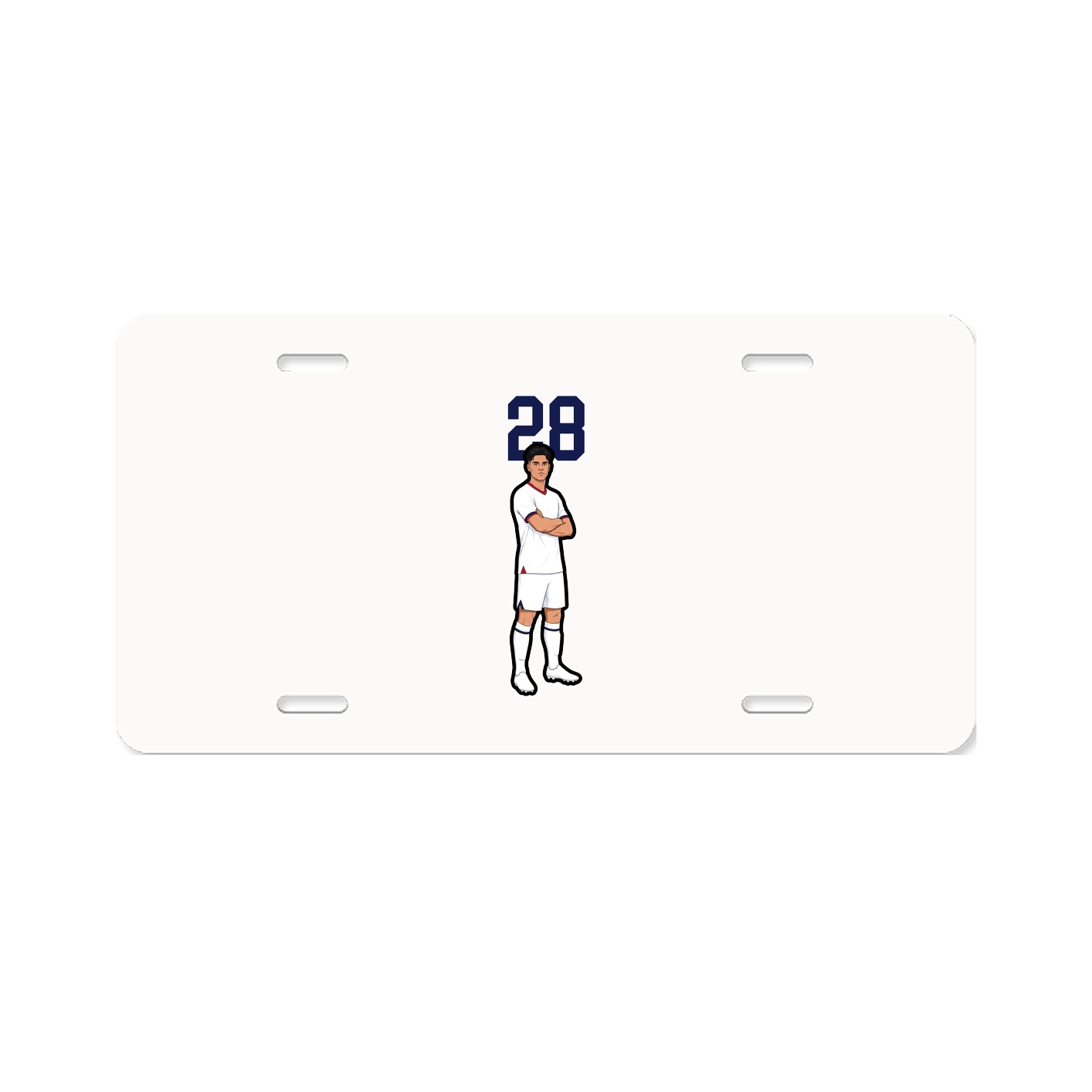 License Plate — Number Top in Classic