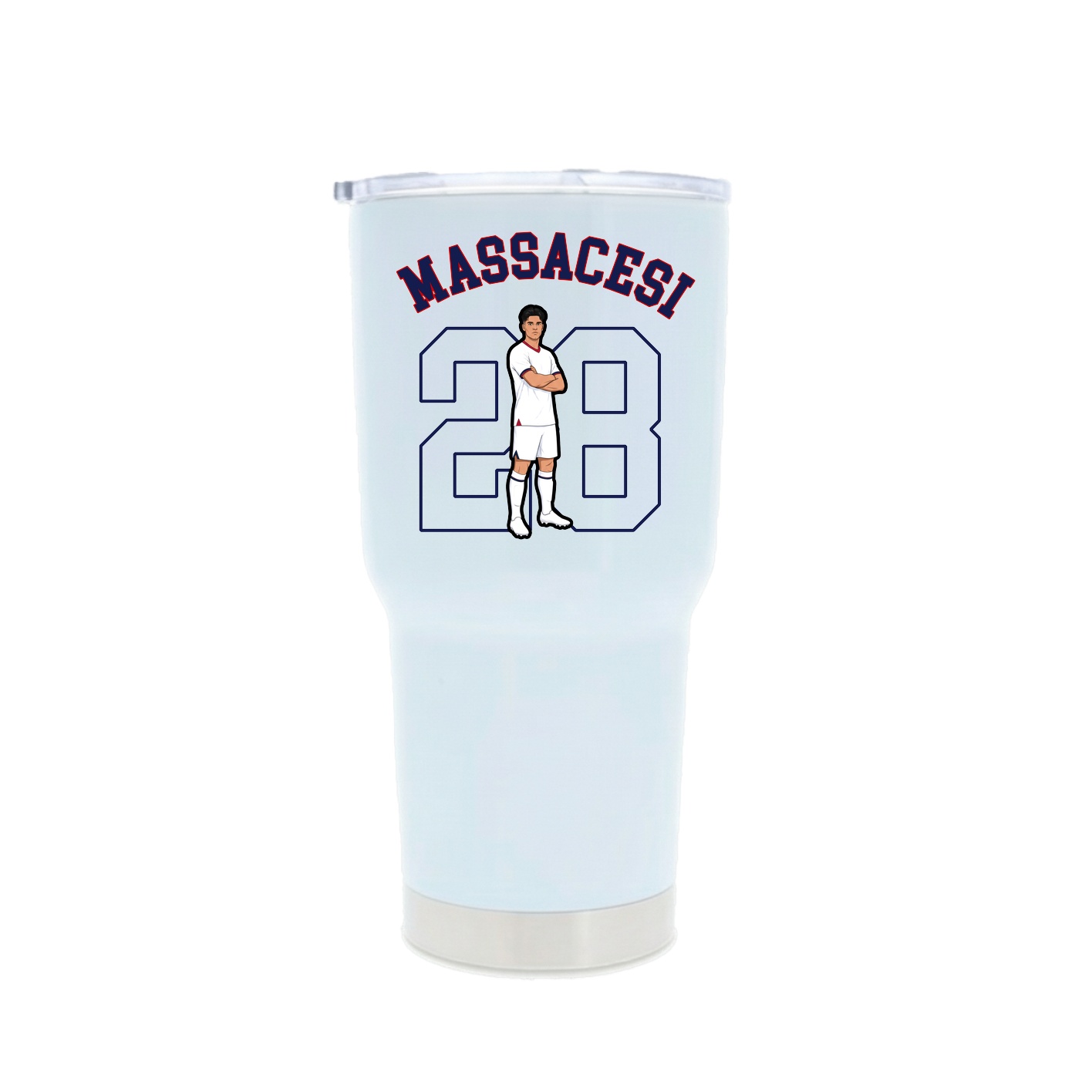 30oz Stainless Steel Tumbler — Shirsey Arch in White