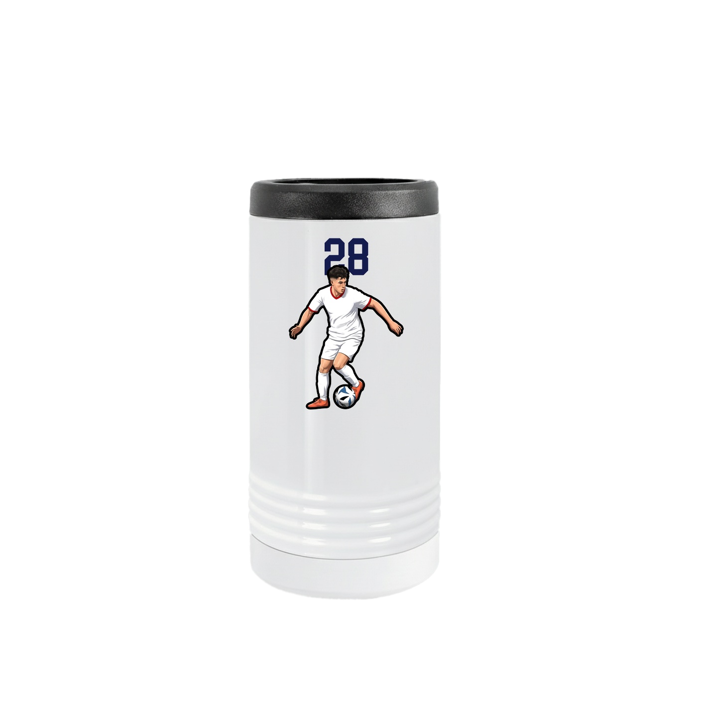 Slim Beverage Holder — Number Top in White
