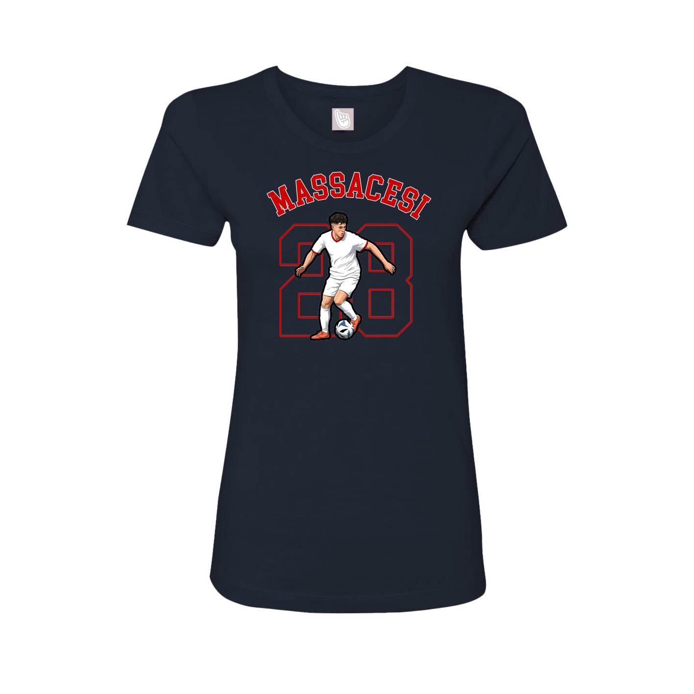 Fitted Women's Tee — Shirsey Arch in Navy