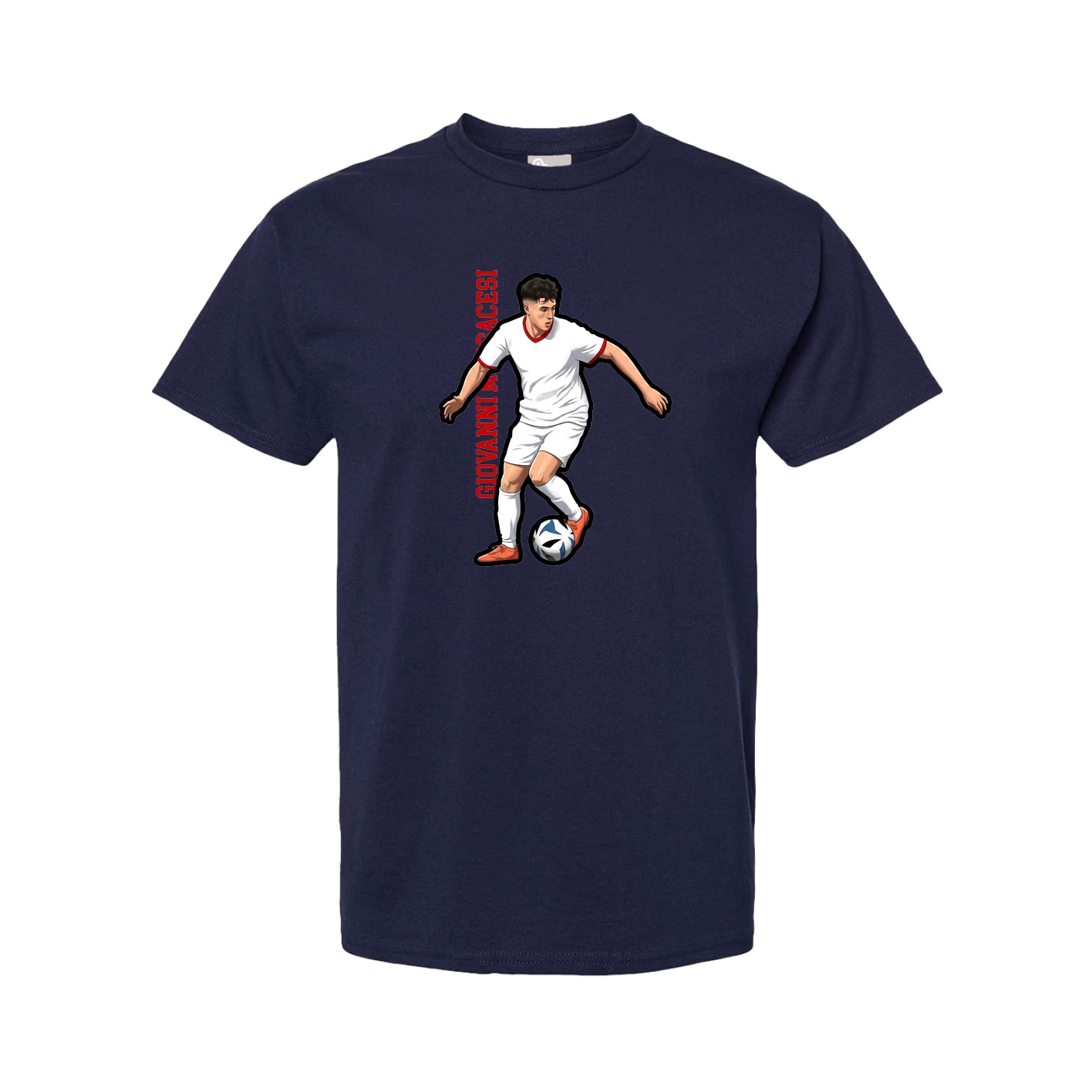 Youth Tee — Name Vertical in Navy