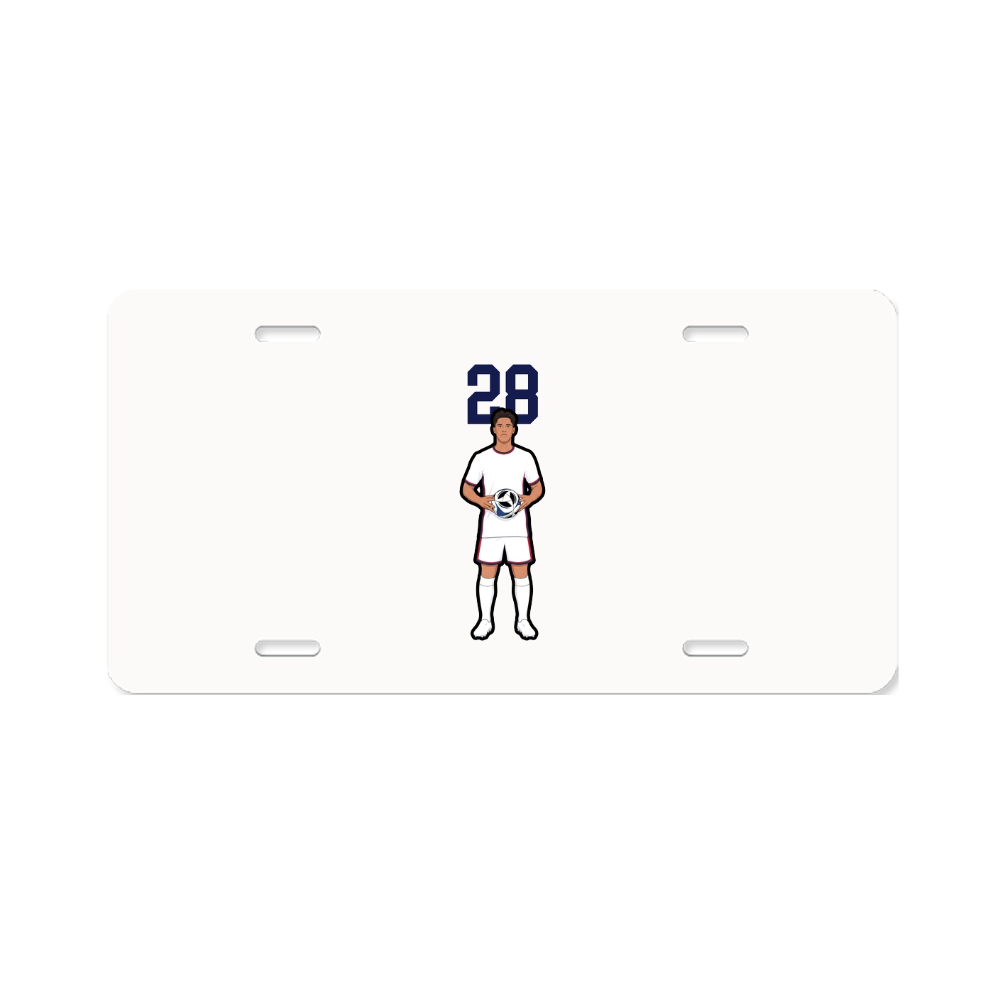 License Plate — Number Top in Classic