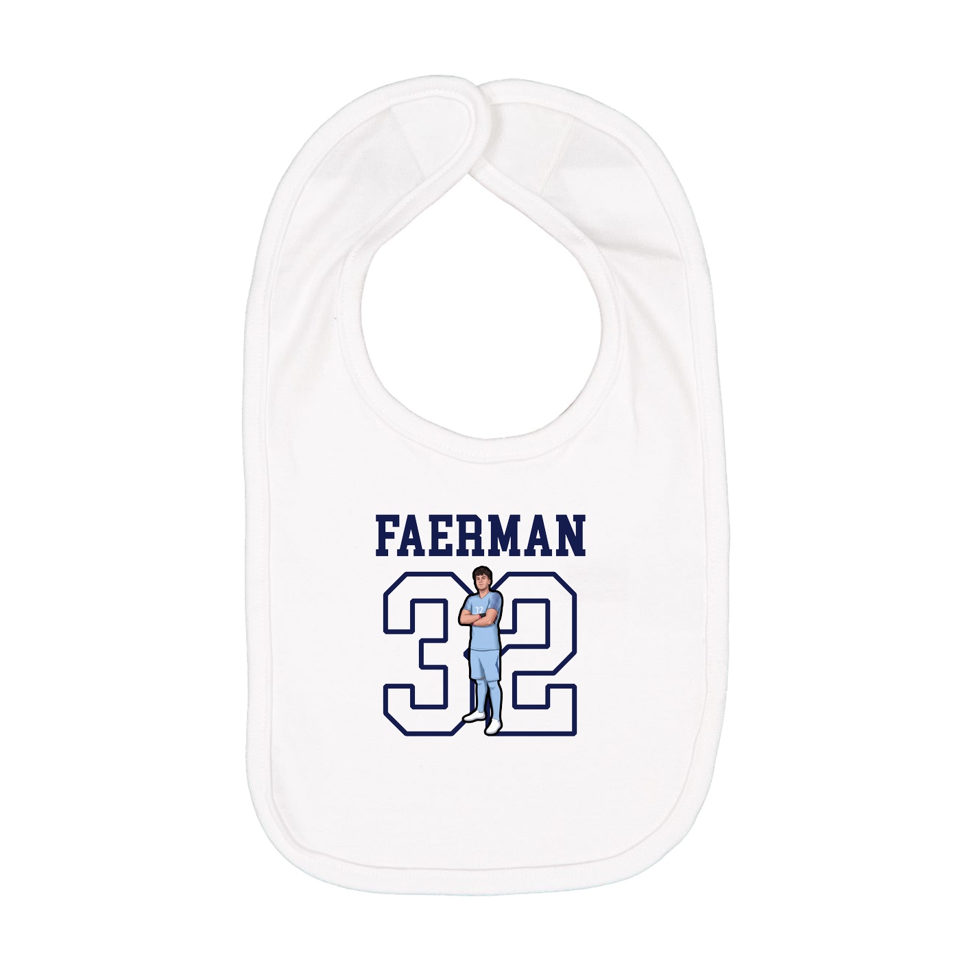 Infant Bib — Shirsey in White