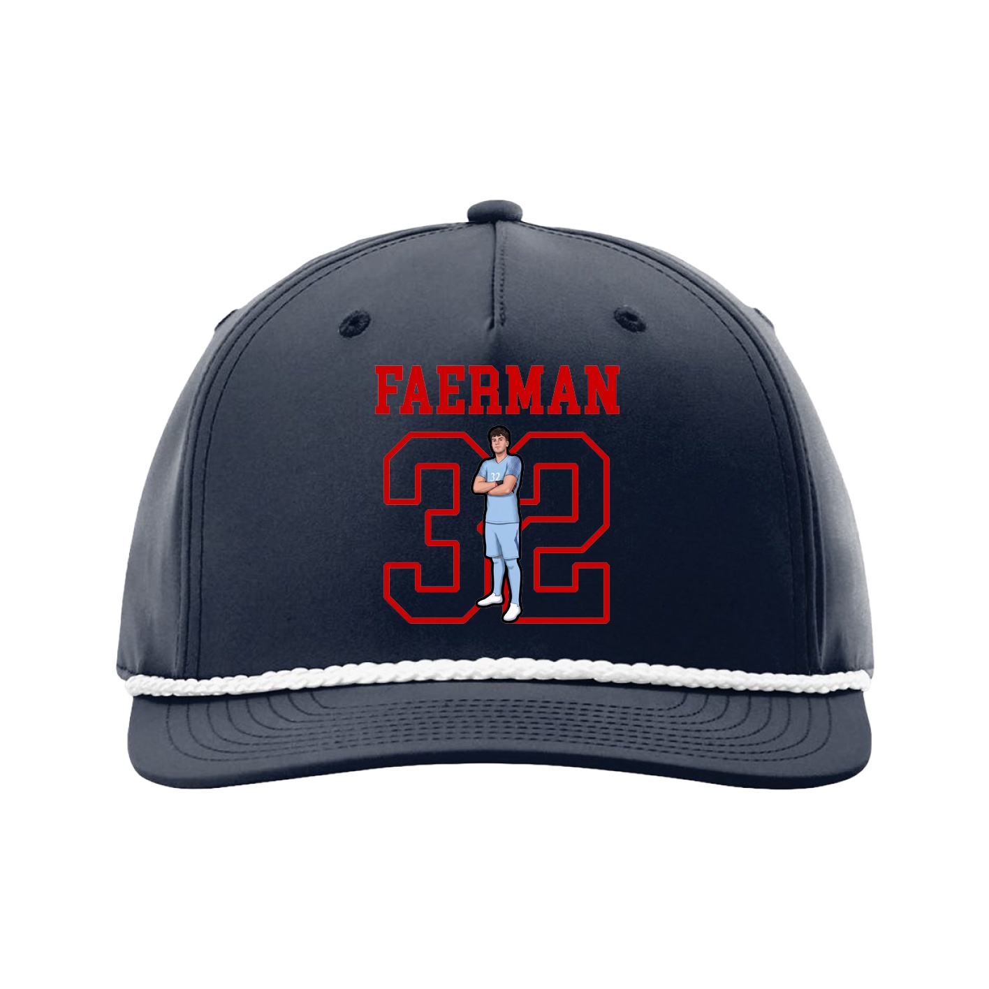 Five-Panel Classic Rope Cap — Shirsey in Navy