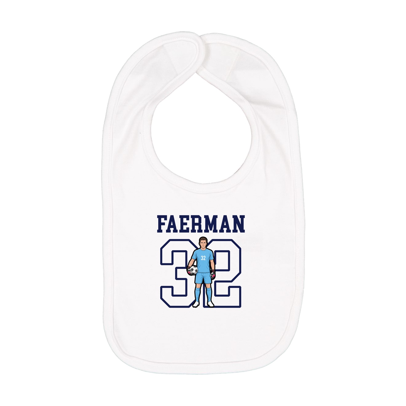 Infant Bib — Shirsey in White