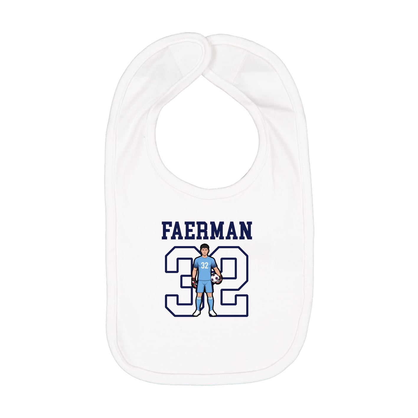 Infant Bib — Shirsey in White