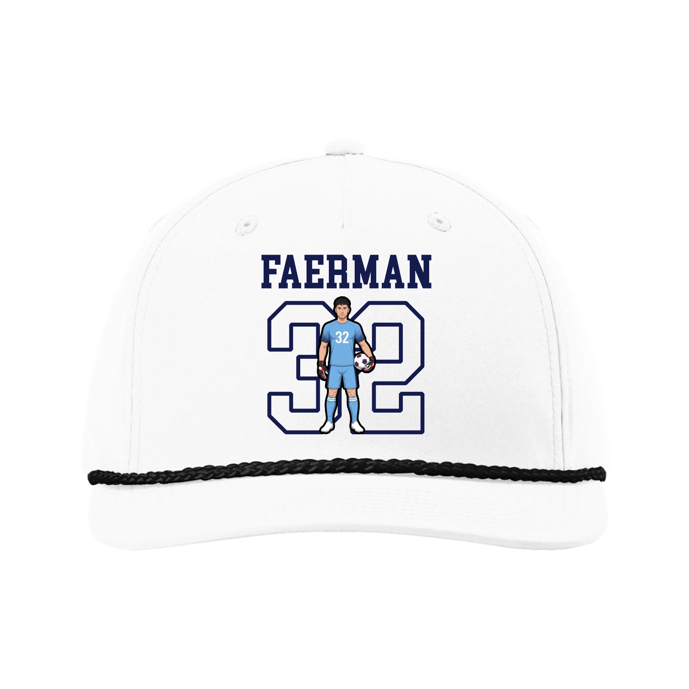 Five-Panel Classic Rope Cap — Shirsey in White