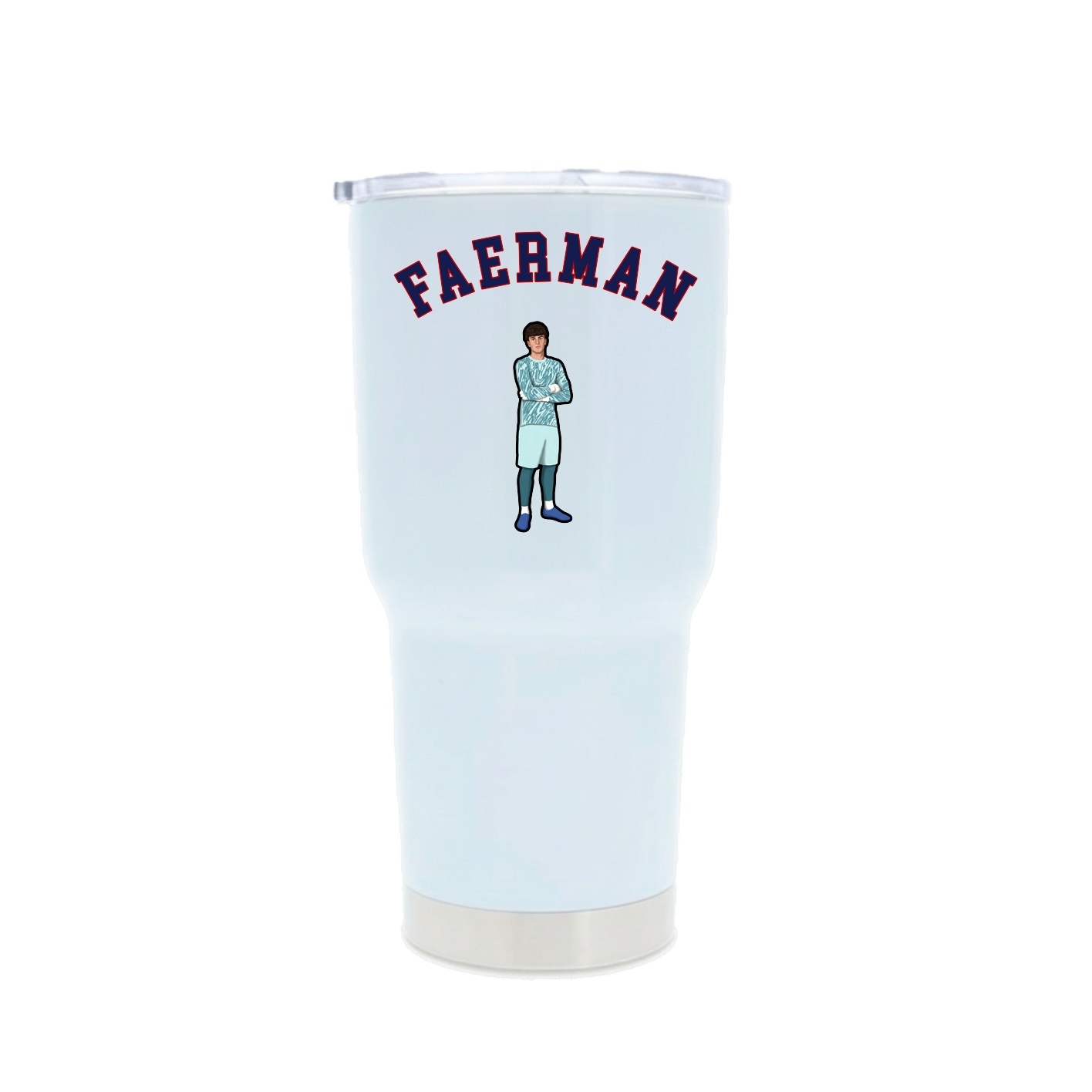 30oz Stainless Steel Tumbler — Shirsey Arch in White