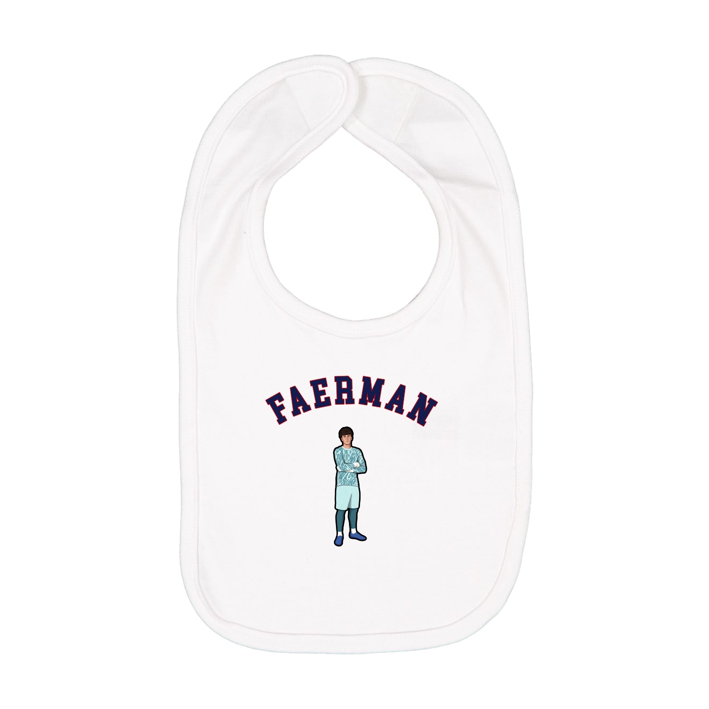 Infant Bib — Shirsey Arch in White