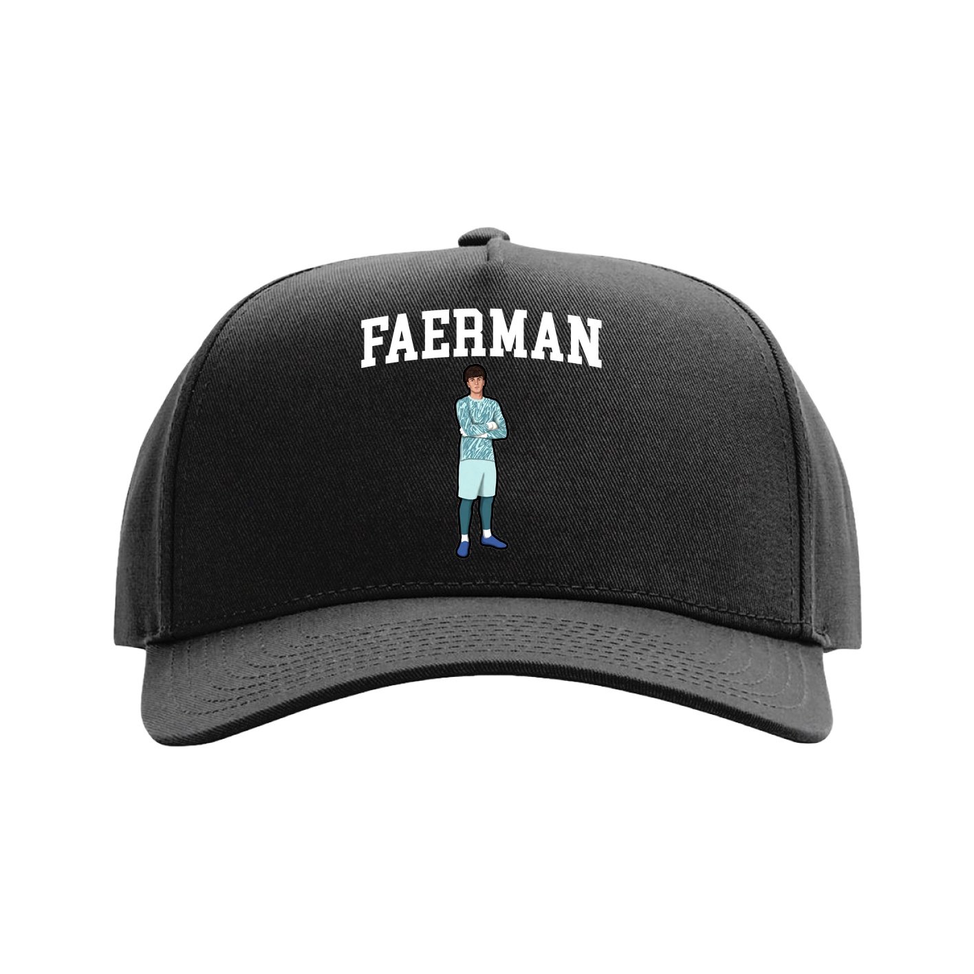 Full Fabric Five-Panel Champ Cap — Shirsey in Black