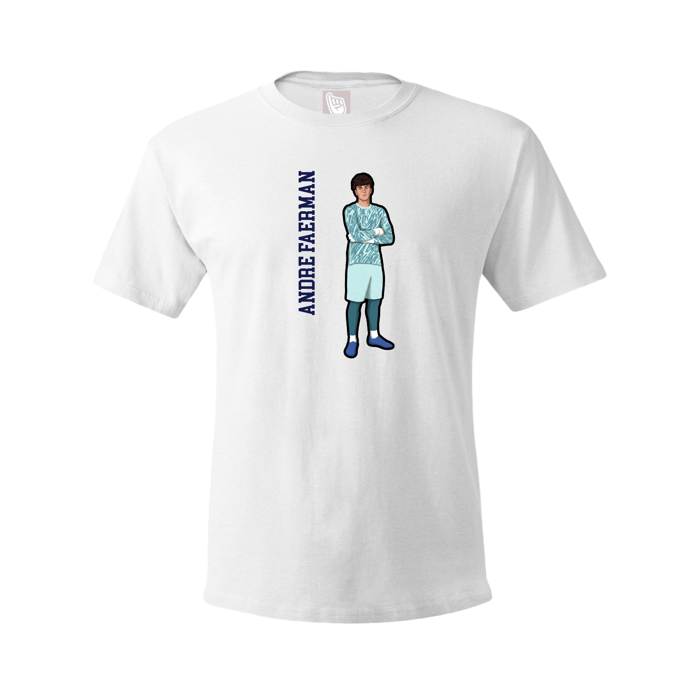 Youth Tee — Name Vertical in White