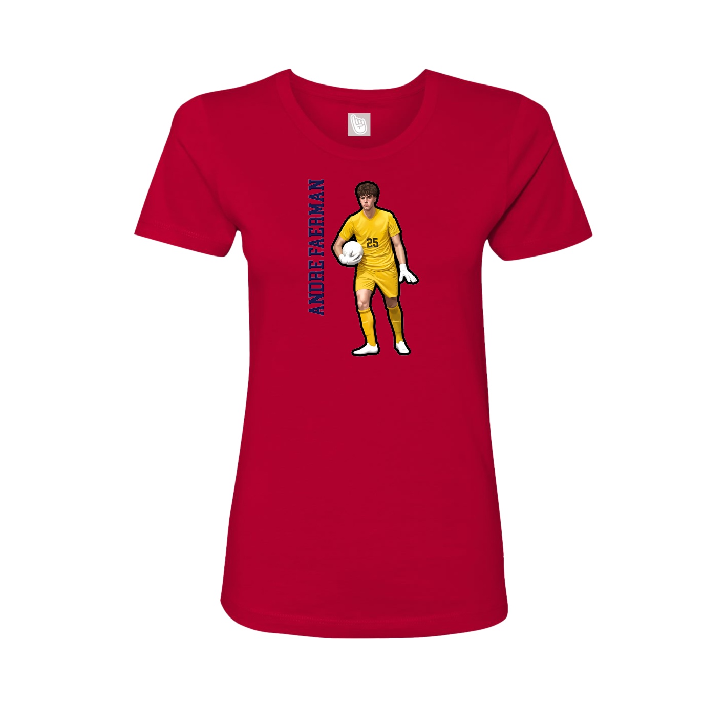 Womens Tee — Name Vertical in Red