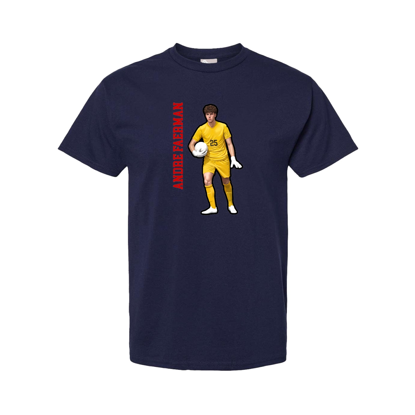 Youth Tee — Name Vertical in Navy