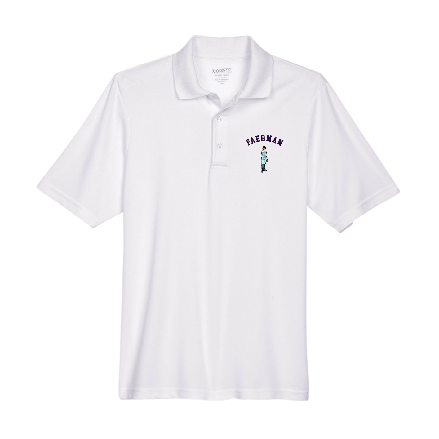 Performance Polo — Shirsey Arch in White