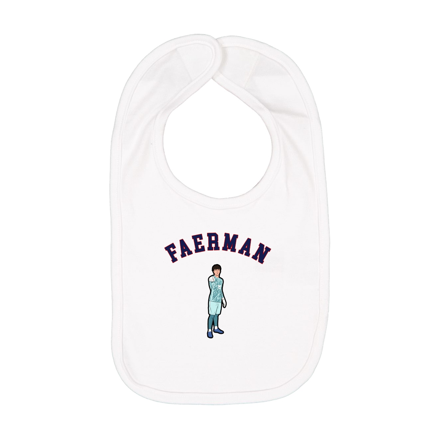 Infant Bib — Shirsey Arch in White