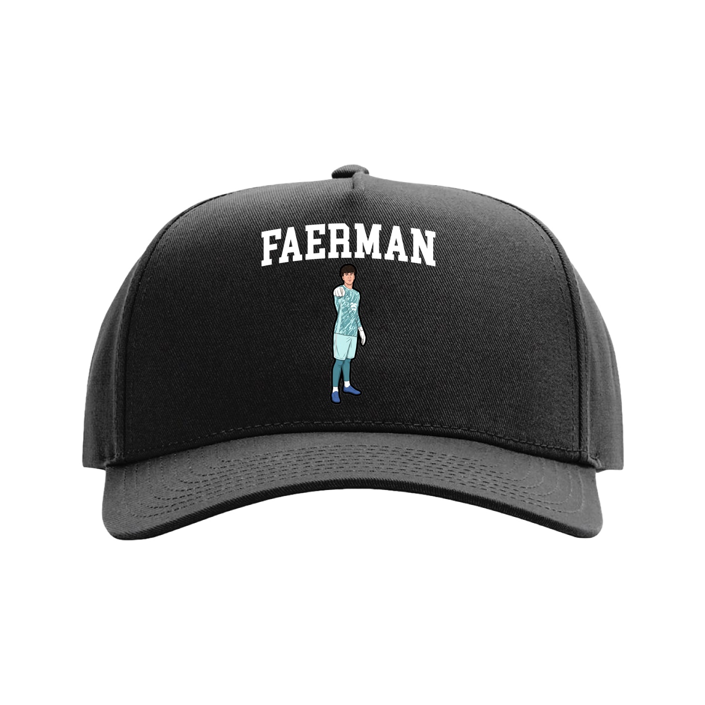 Full Fabric Five-Panel Champ Cap — Shirsey in Black