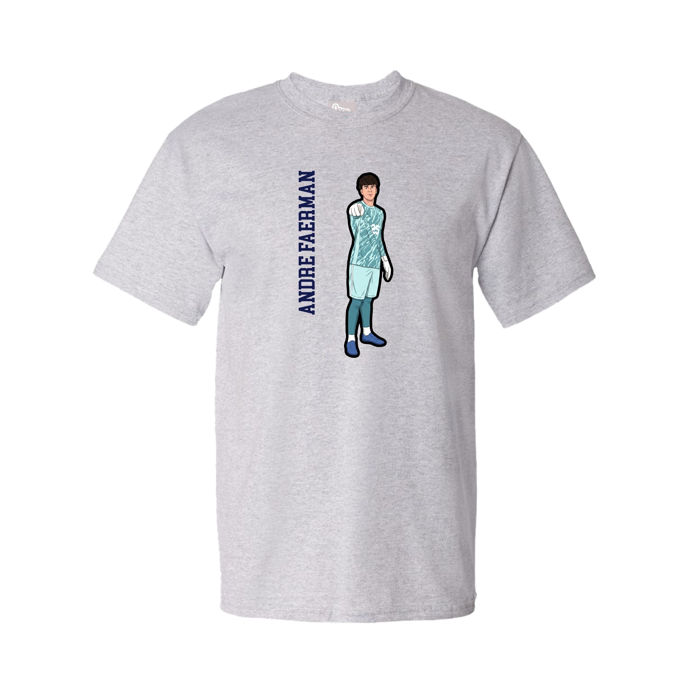 Tee — Name Vertical in Grey