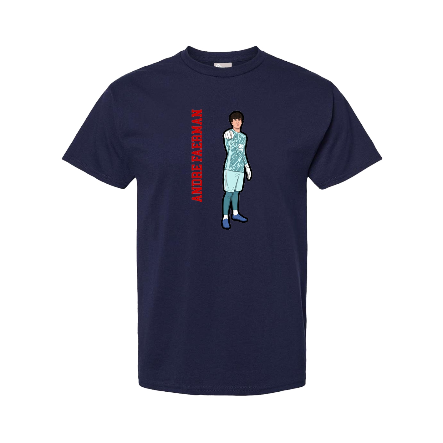 Youth Tee — Name Vertical in Navy