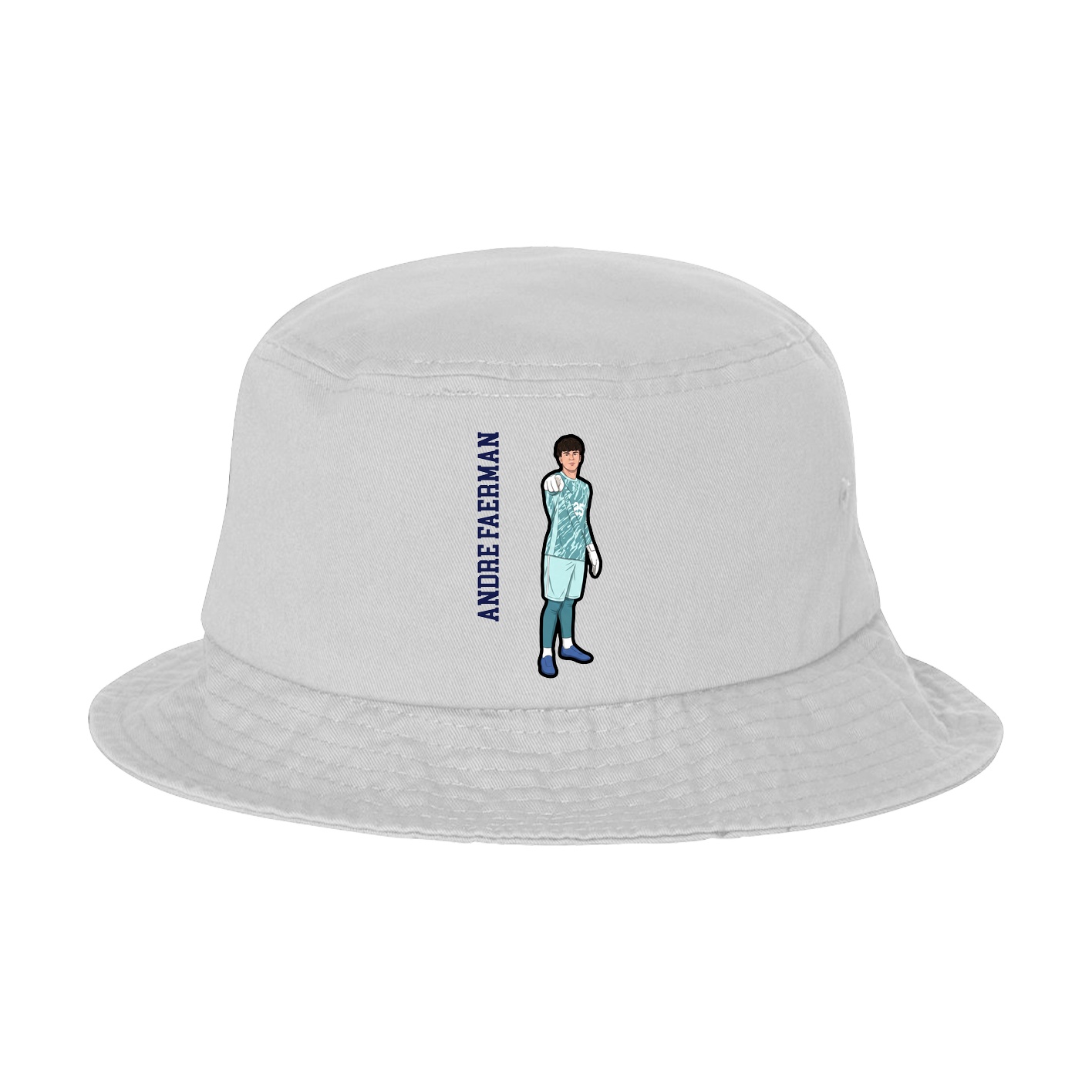 Bucket Cap — Name Vertical in White