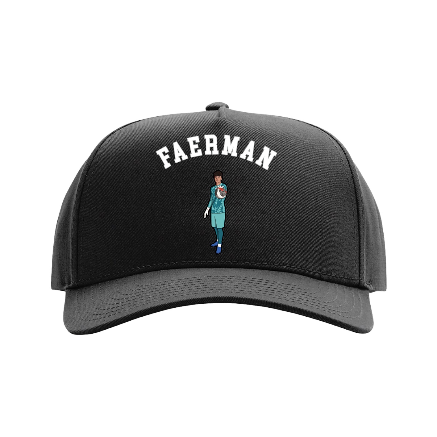 Full Fabric Five-Panel Champ Cap — Shirsey Arch in Black