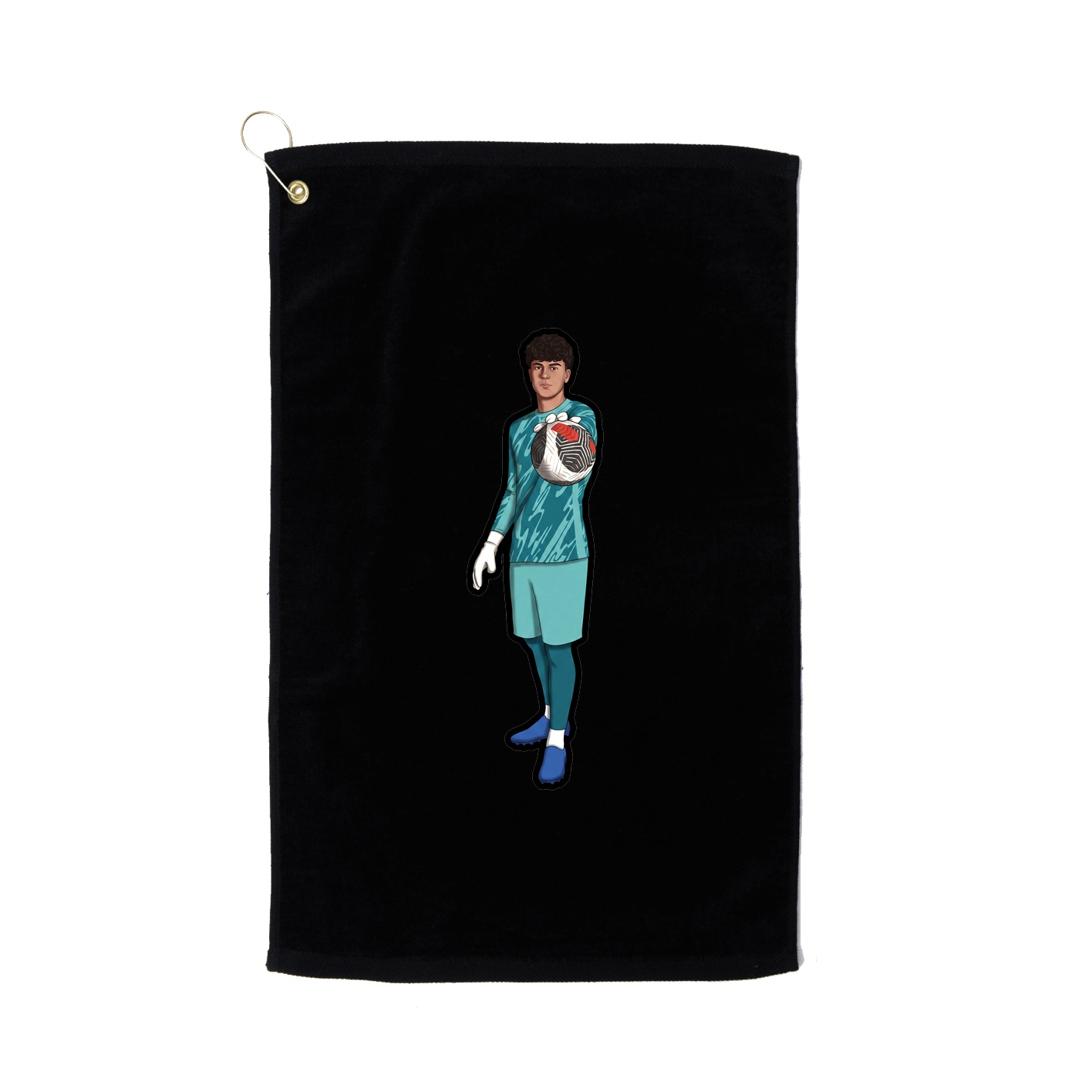 Golf Towel — Name Vertical in Black