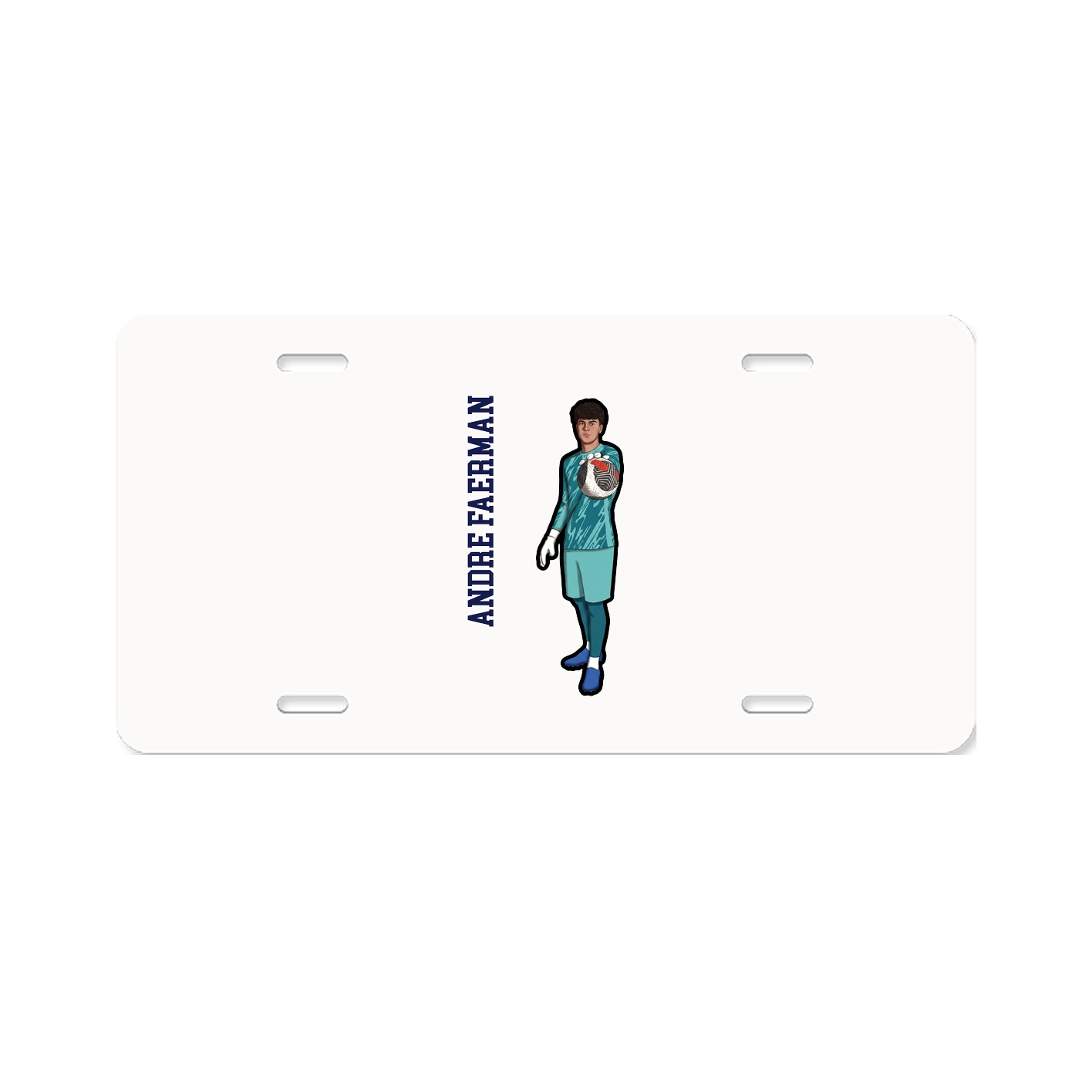License Plate — Name Vertical in Classic