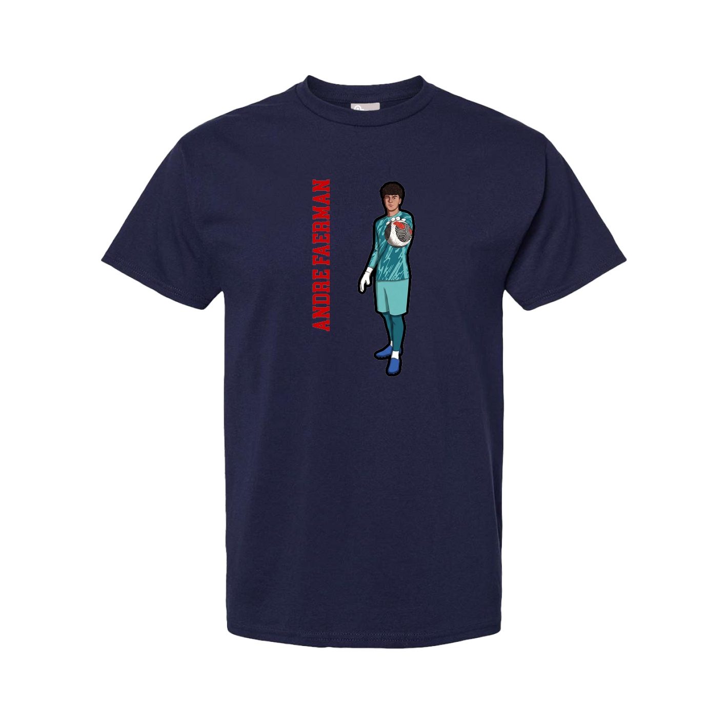 Tee — Name Vertical in Navy