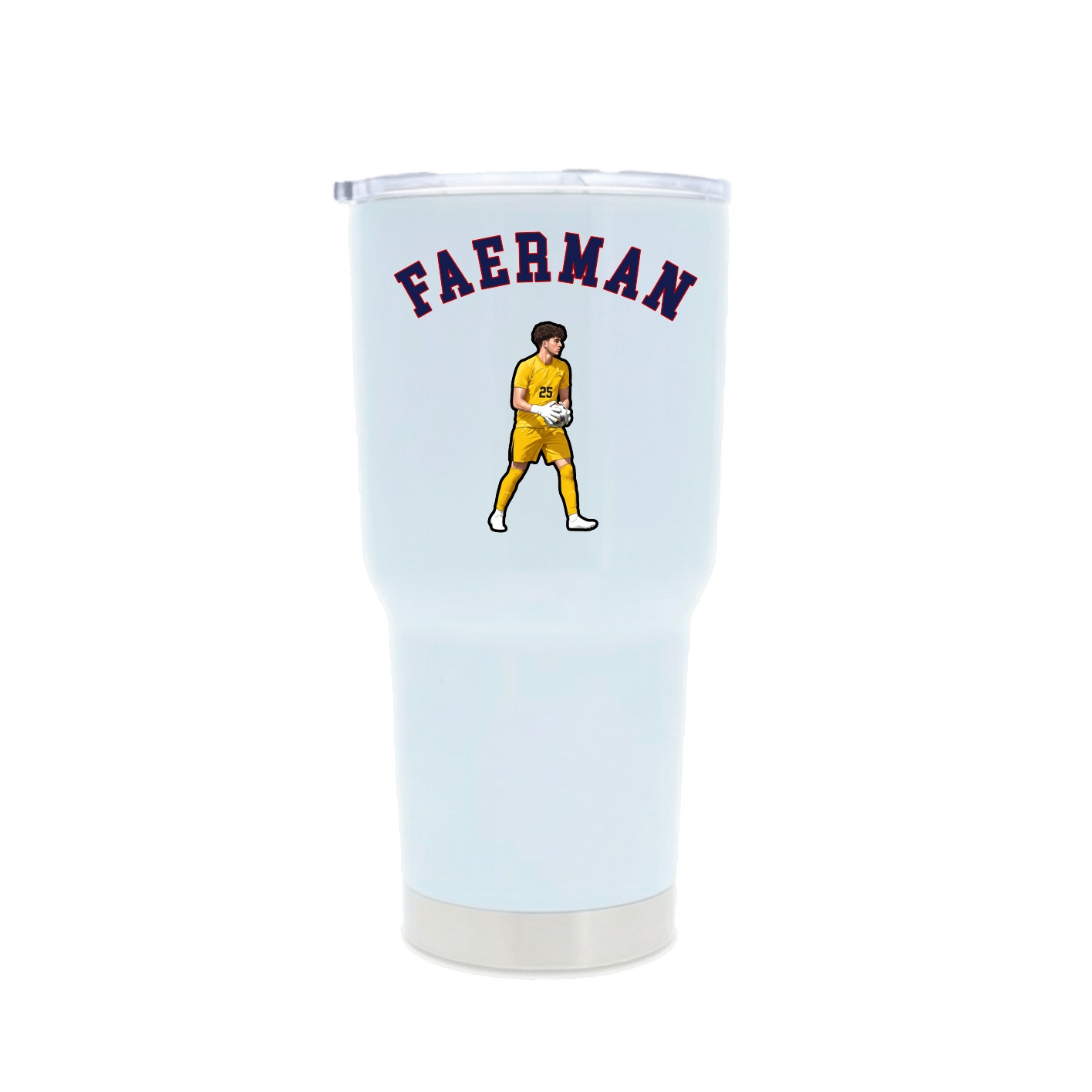 30oz Stainless Steel Tumbler — Shirsey Arch in White
