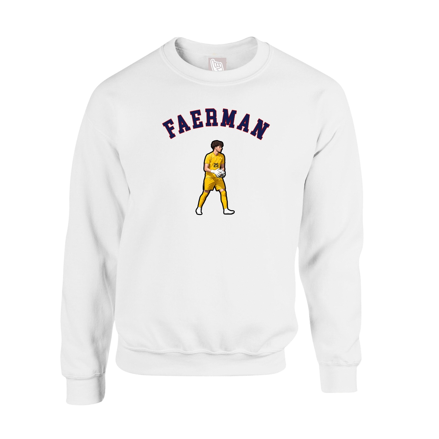 Fleece Crew — Shirsey Arch in White