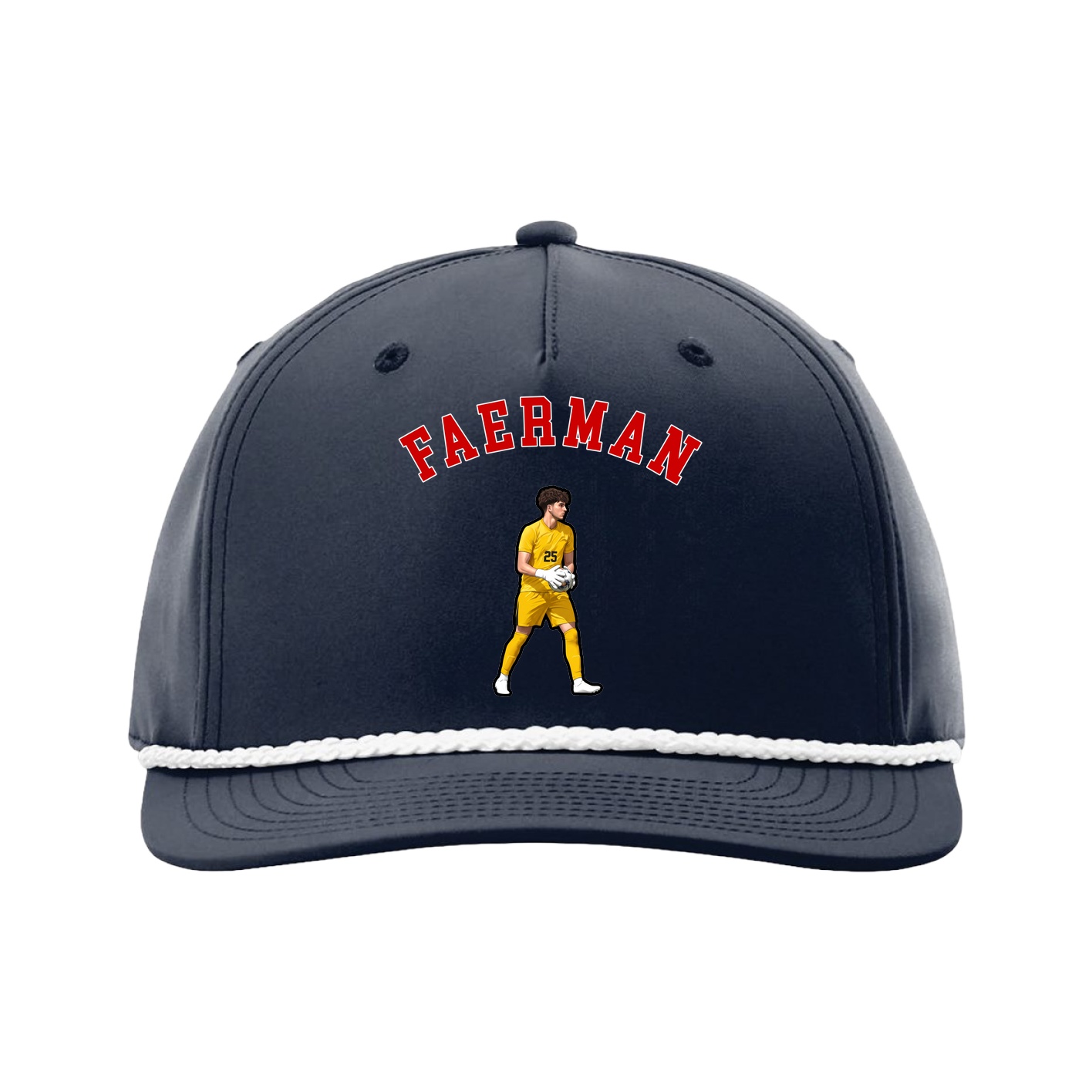 Five-Panel Classic Rope Cap — Shirsey Arch in Navy