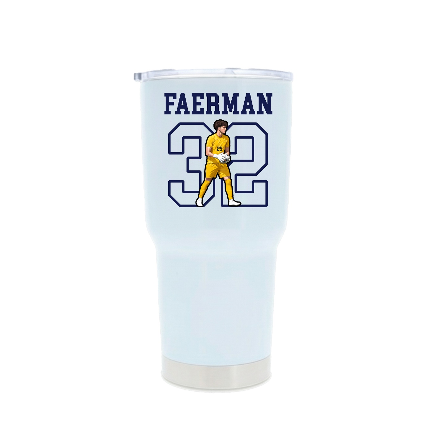 30oz Stainless Steel Tumbler — Shirsey in White