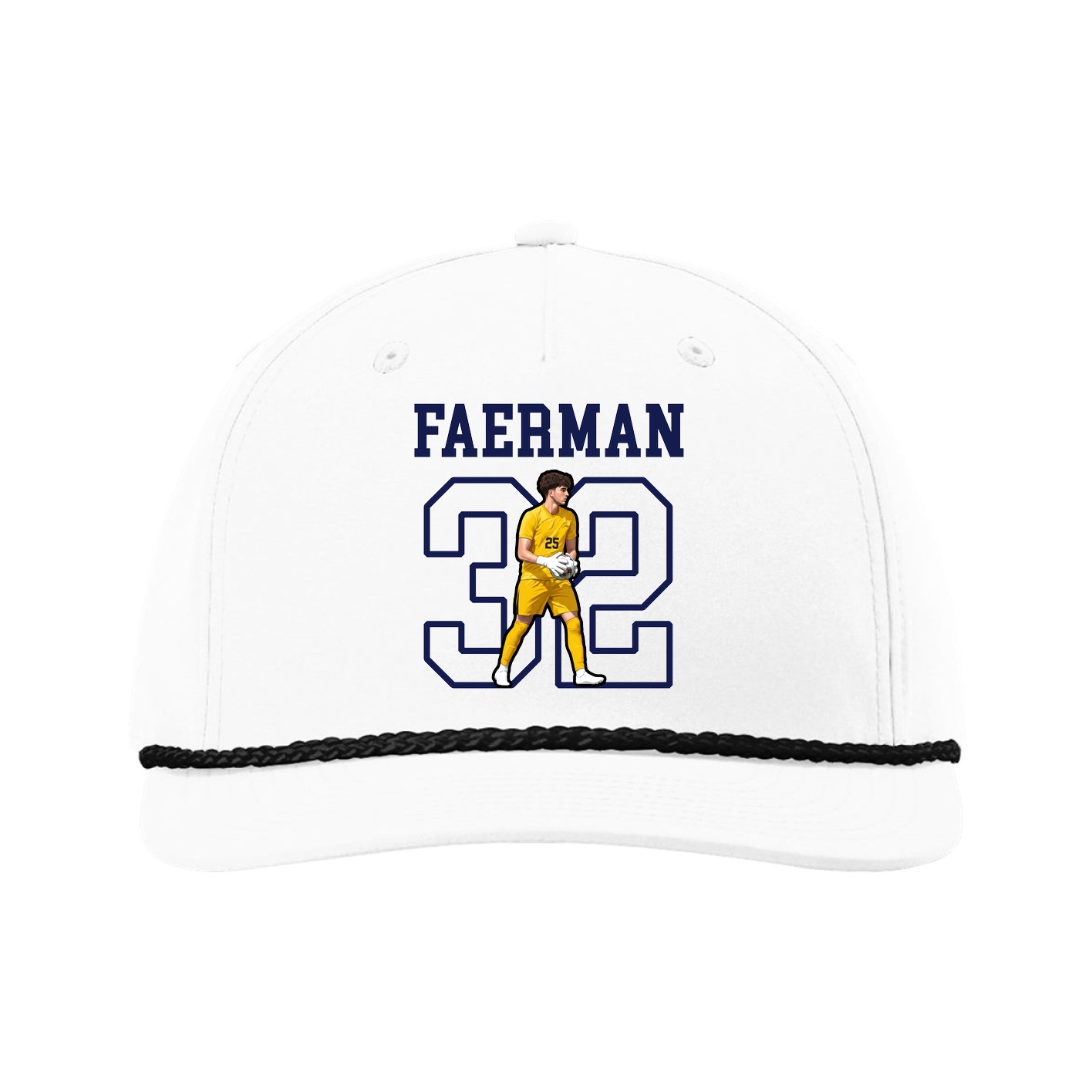 Five-Panel Classic Rope Cap — Shirsey in White