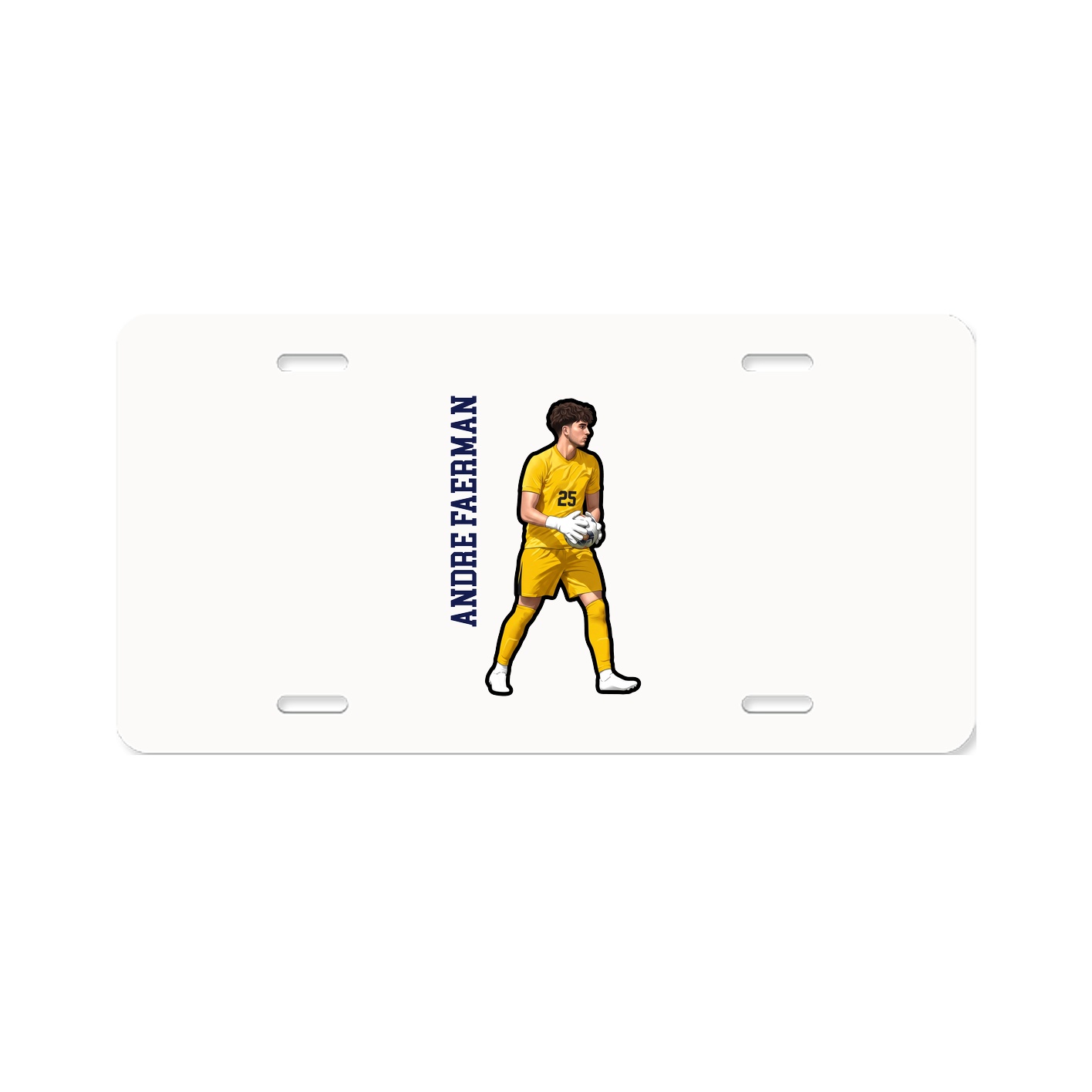 License Plate — Name Vertical in Classic