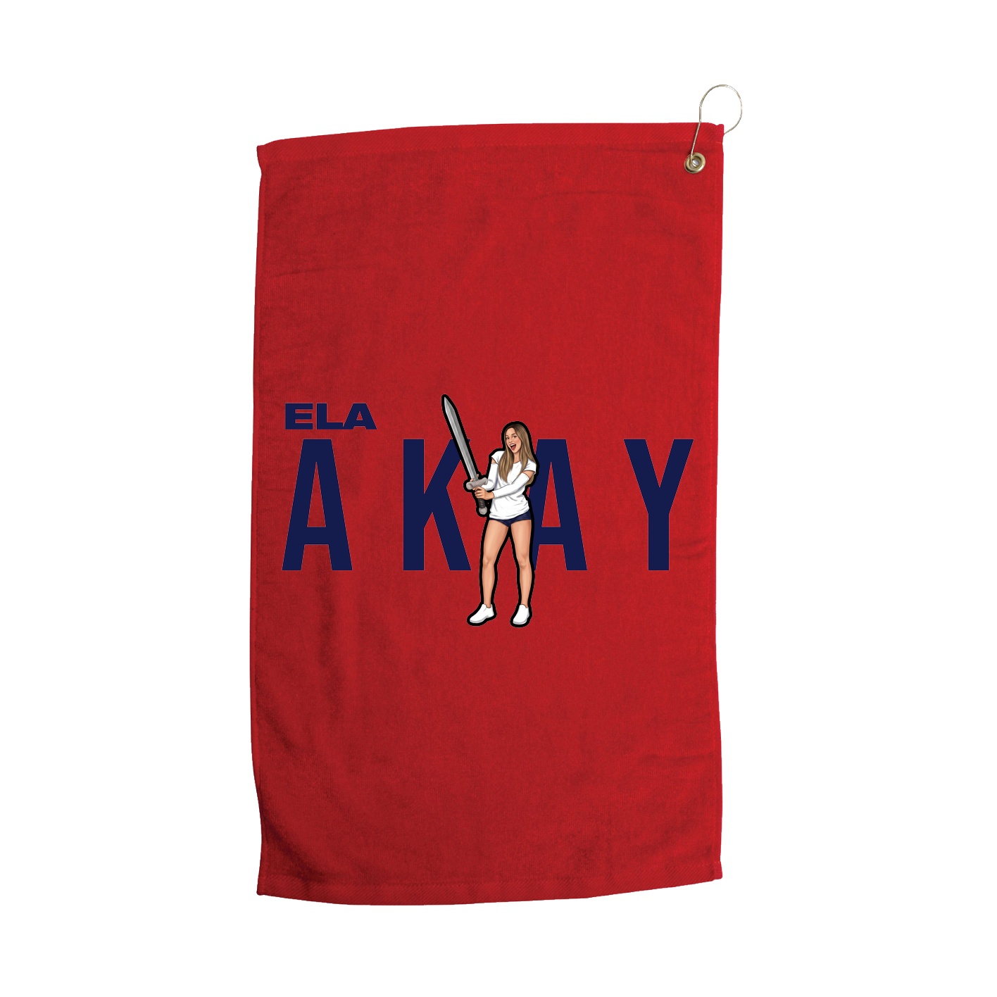 Golf Towel — Player Name in Red