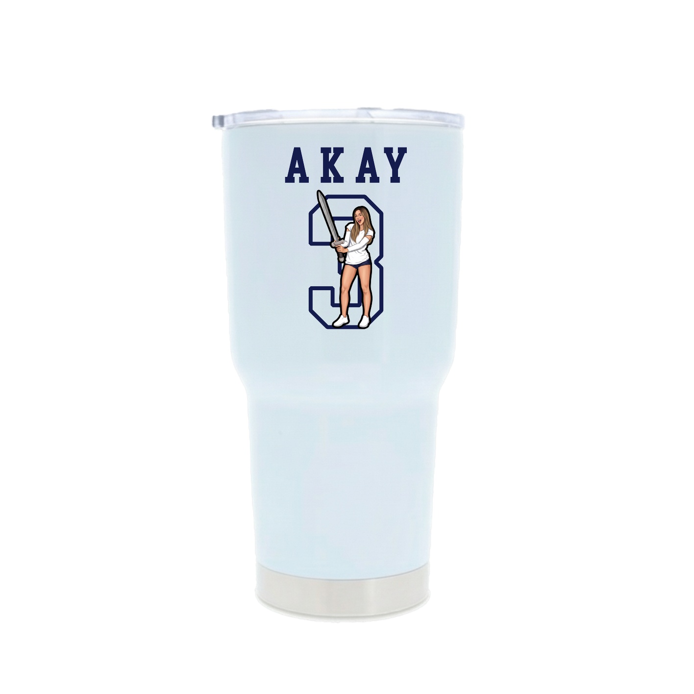 30oz Stainless Steel Tumbler — Shirsey in White