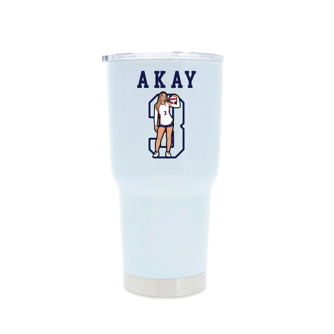 30oz Stainless Steel Tumbler — Shirsey in White