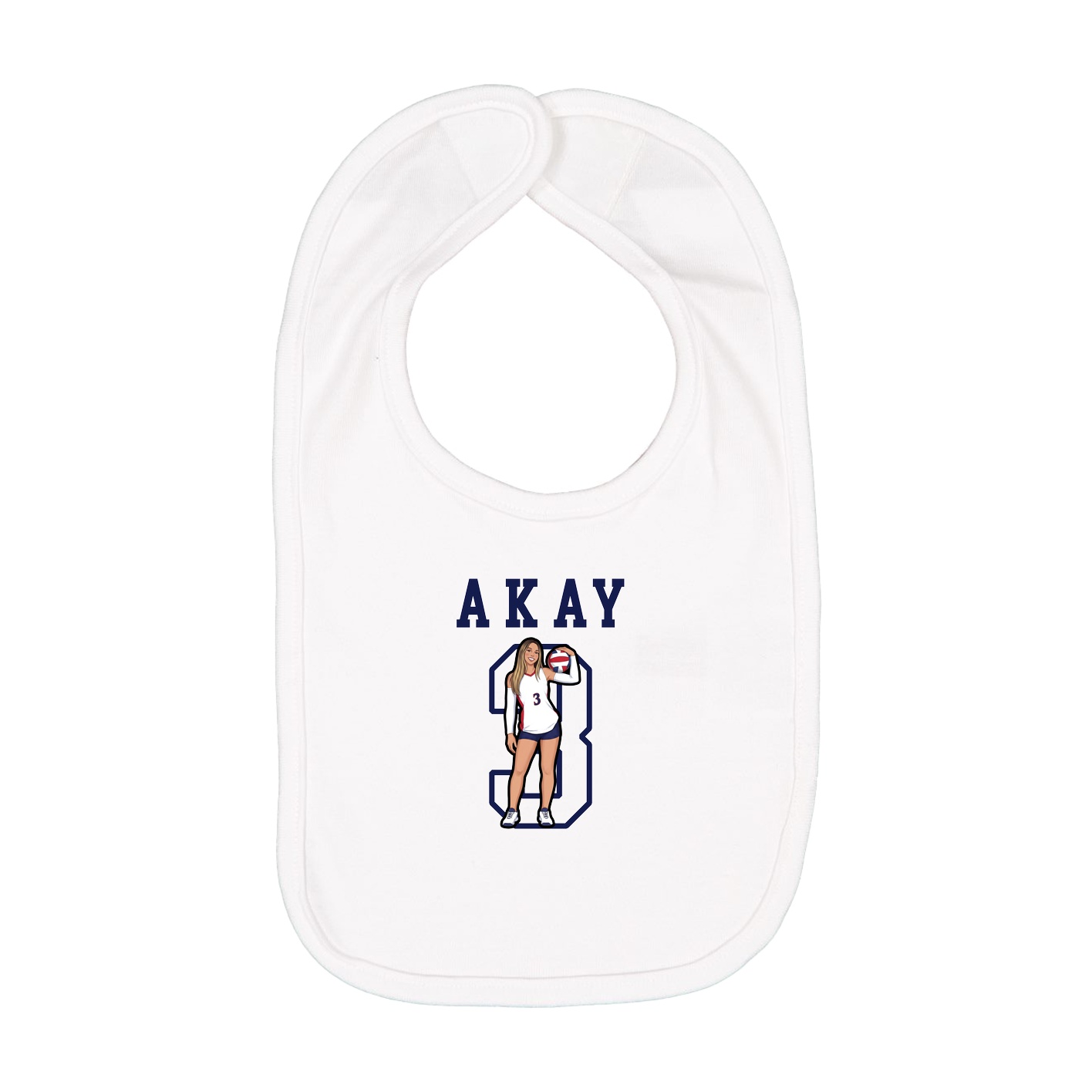 Infant Bib — Shirsey in White