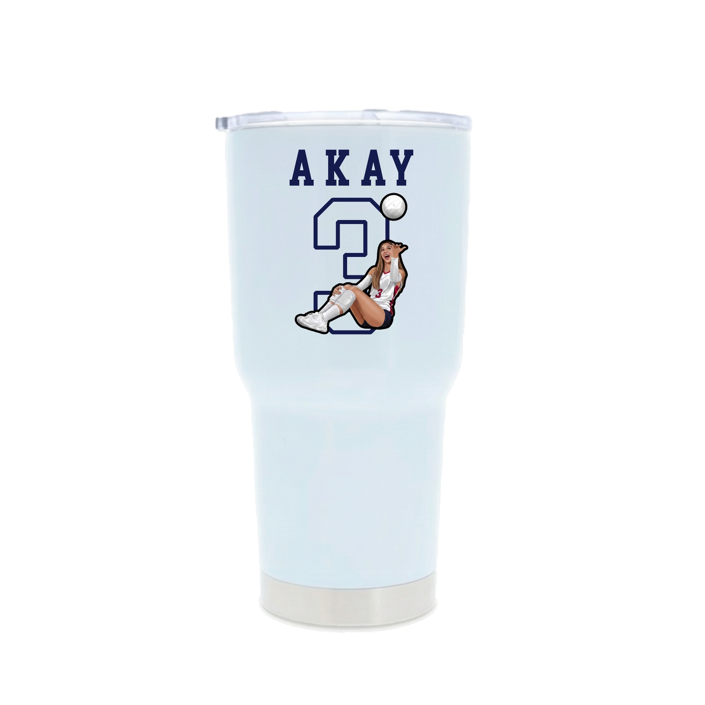 30oz Stainless Steel Tumbler — Shirsey in White