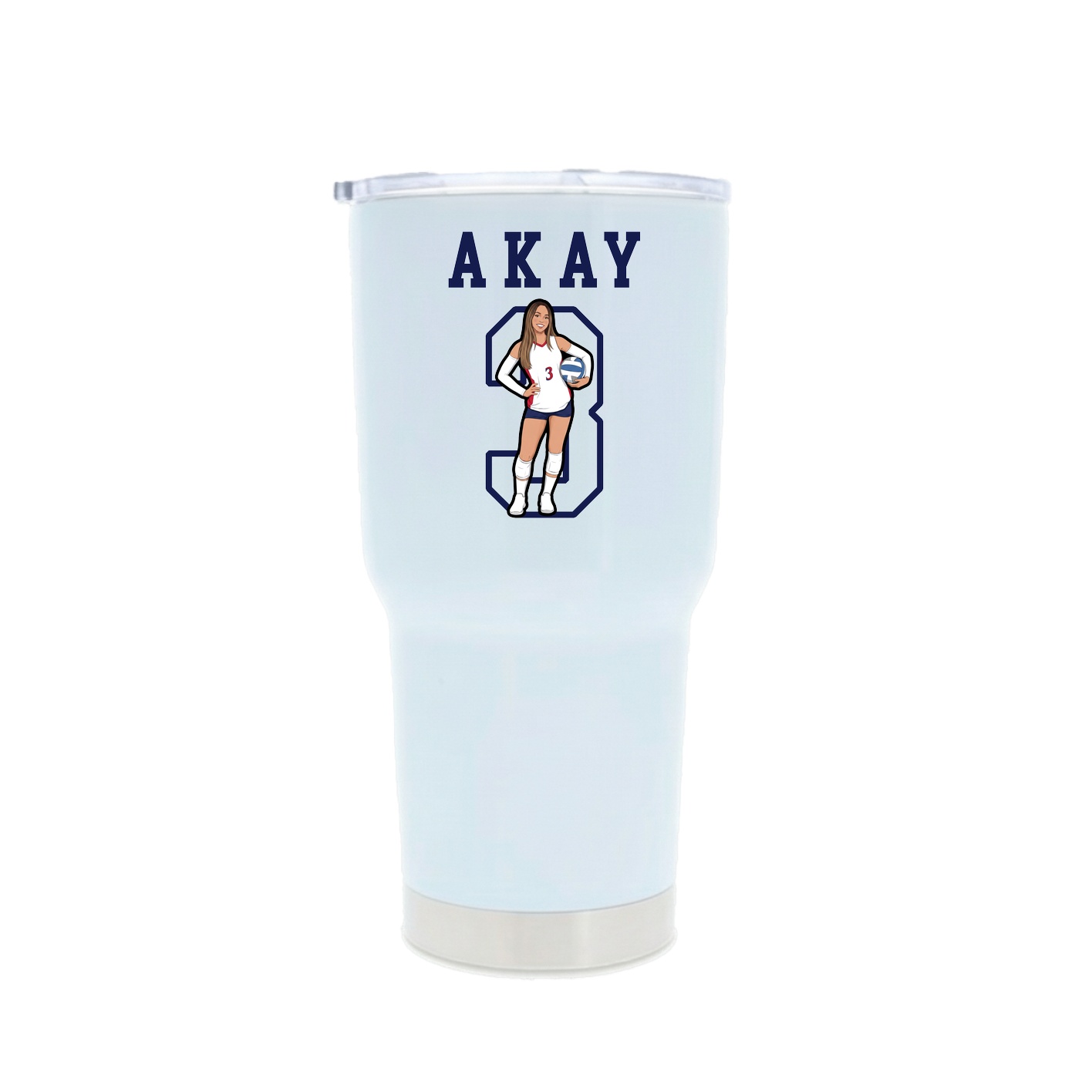 30oz Stainless Steel Tumbler — Shirsey in White
