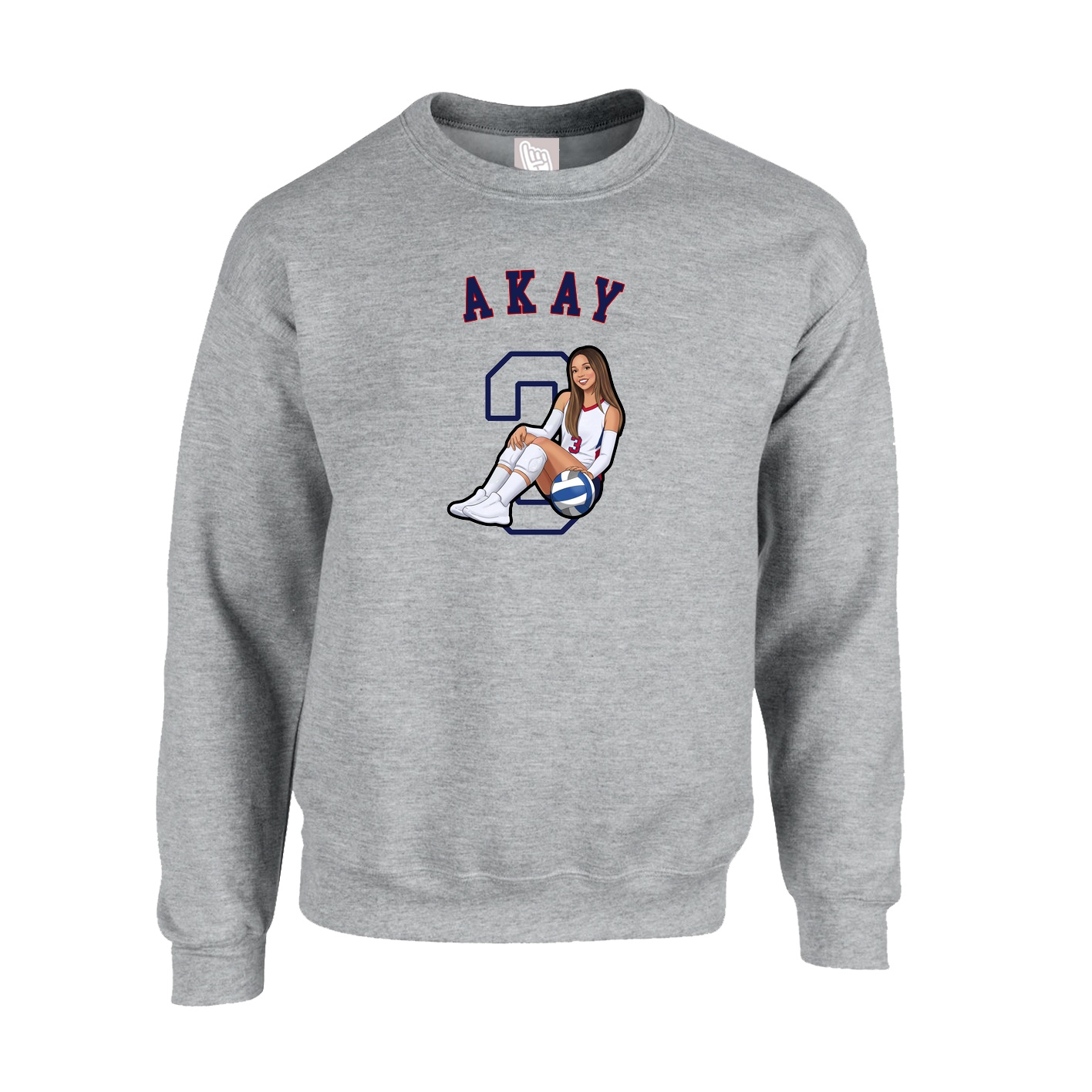Fleece Crew — Shirsey Arch in Grey