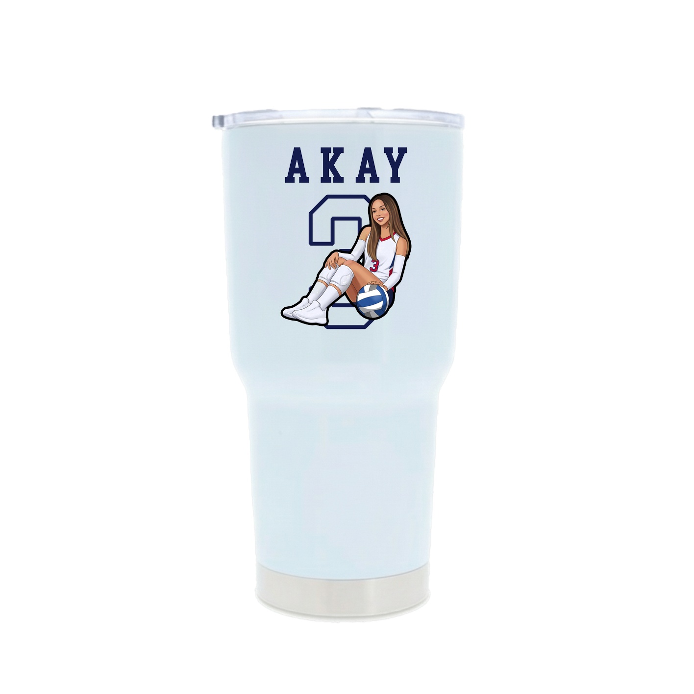 30oz Stainless Steel Tumbler — Shirsey in White