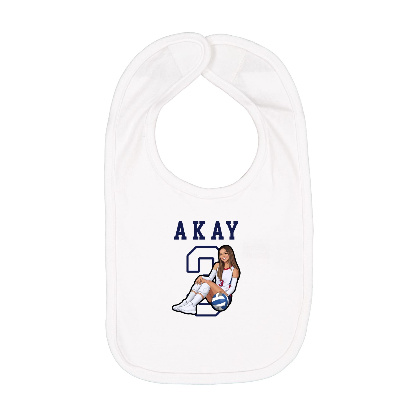 Infant Bib — Shirsey in White