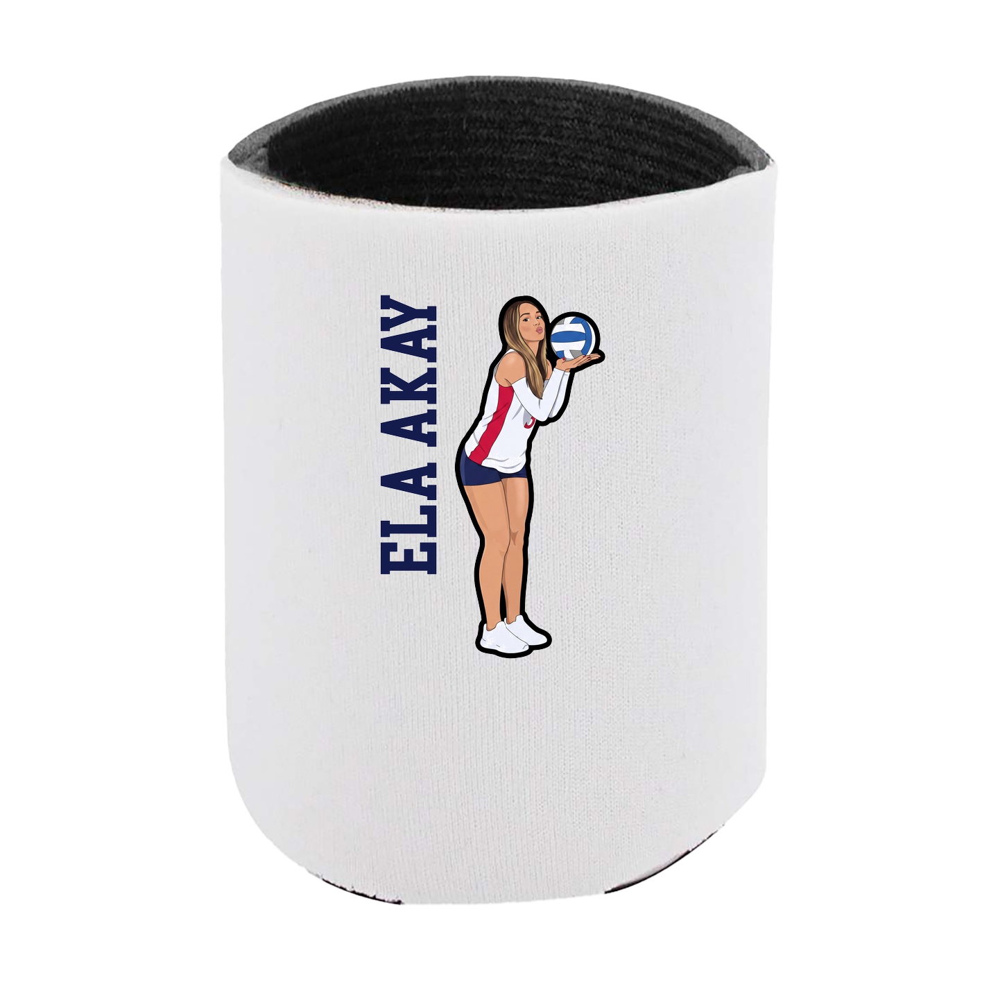 Can Holder — Name Vertical in White