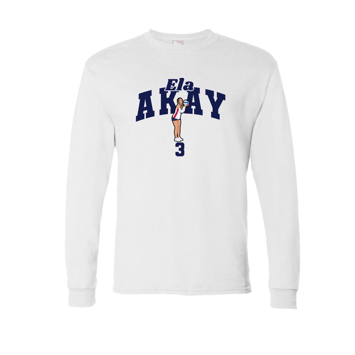 Long Sleeve Tee — Signature Arch in White
