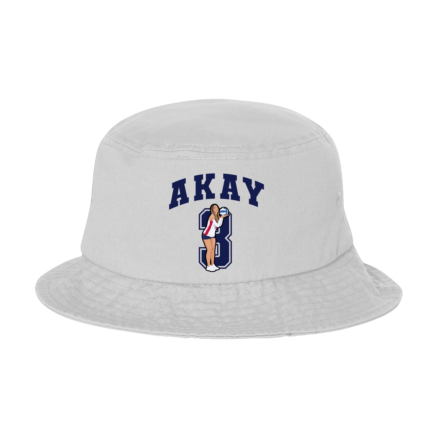 Bucket Cap — Number in White