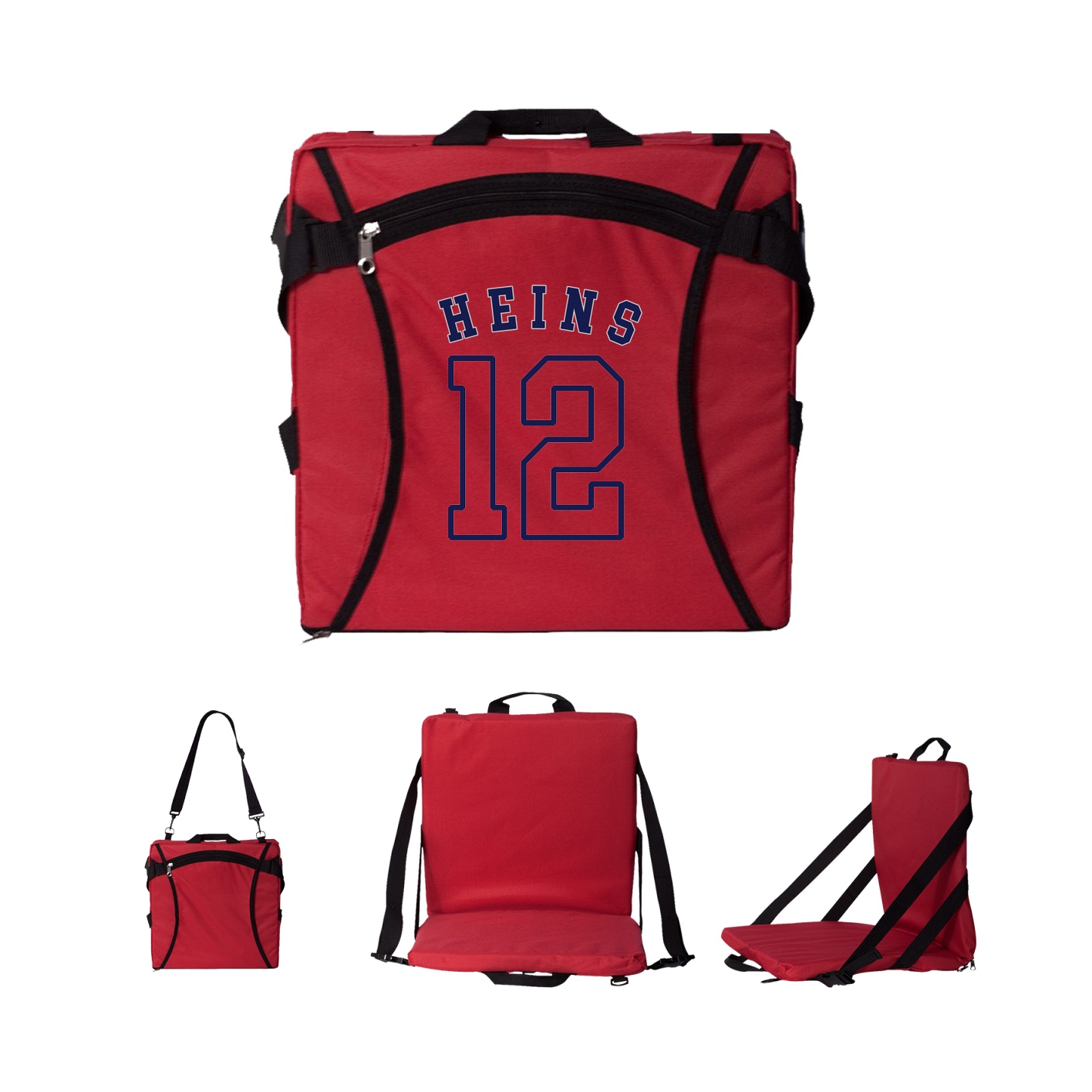 Folding Stadium Seat — Shirsey Arch in Red