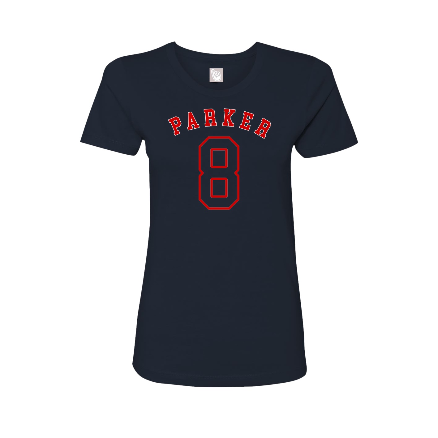 Fitted Women's Tee — Shirsey Arch in Navy