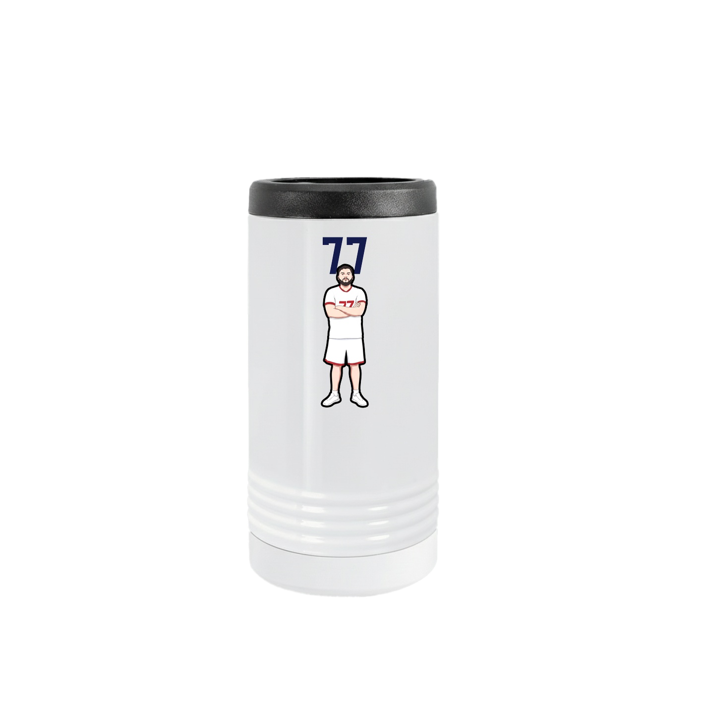 Slim Beverage Holder — Number Top in White