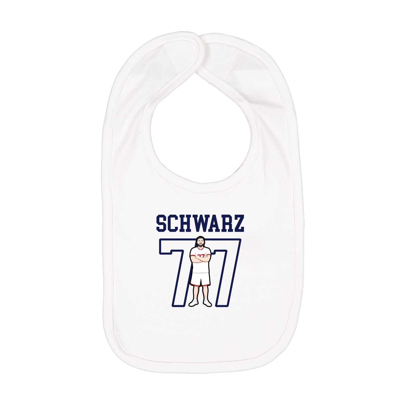 Infant Bib — Shirsey in White