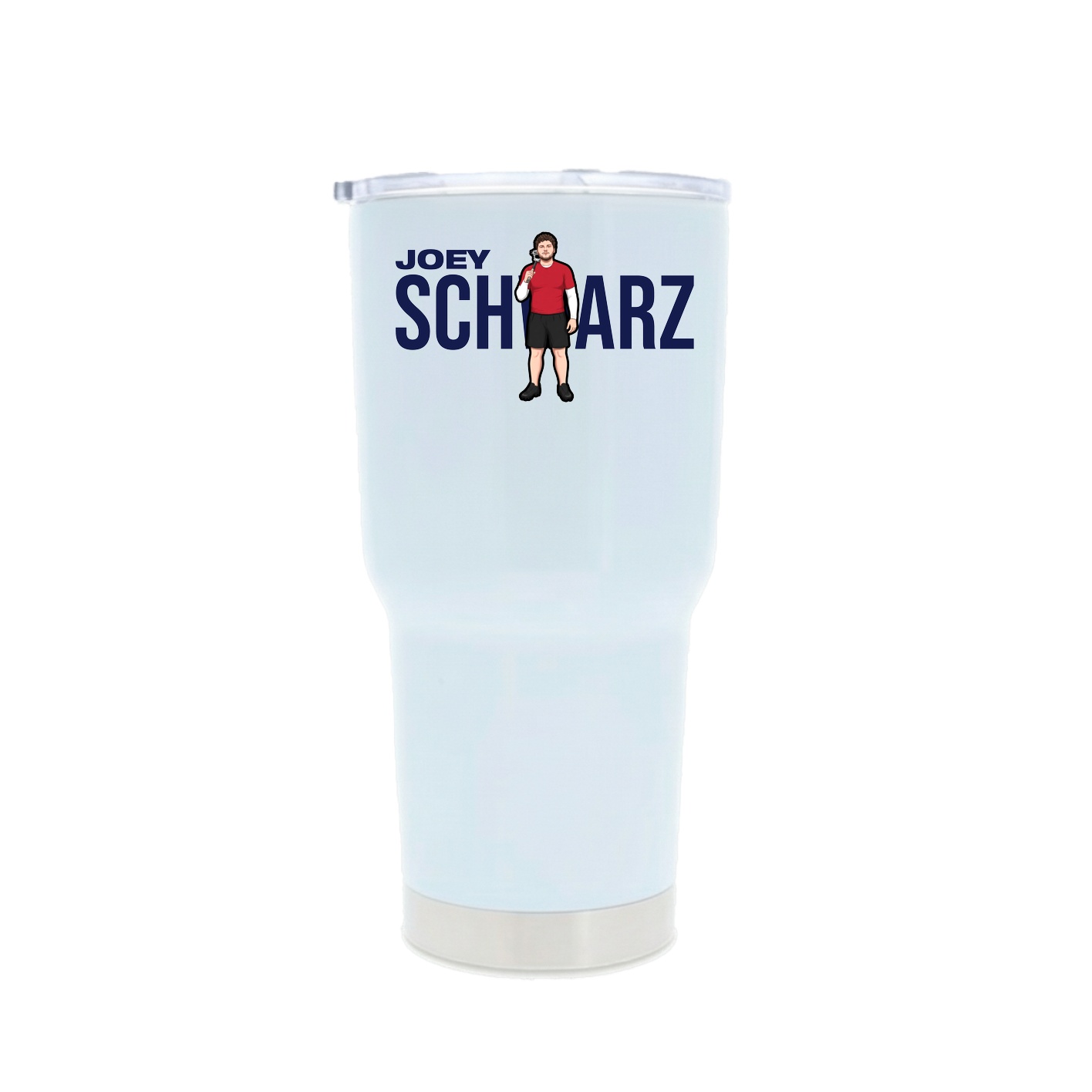 30oz Stainless Steel Tumbler — Player Name in White